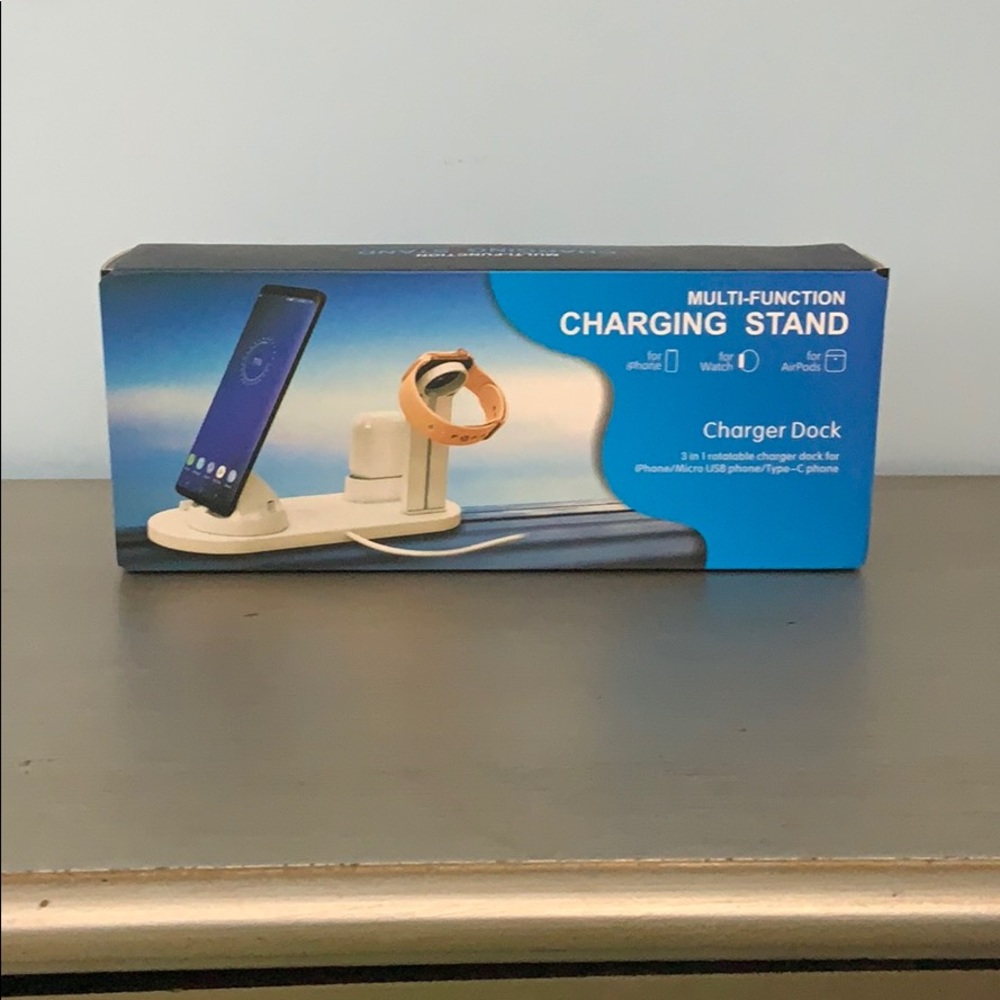 Multi-functioning charging stand